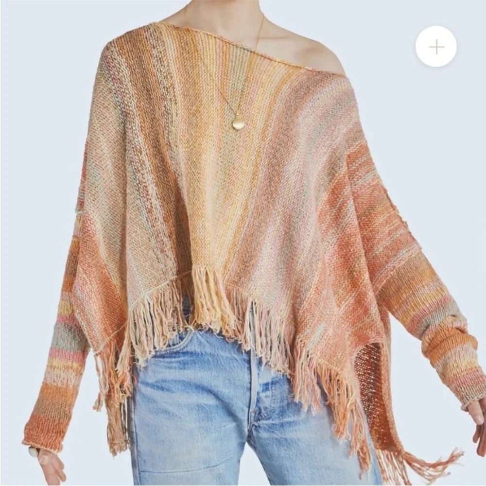 Free People Radiate Sweater in Confetti Combo Pastel Fringe Knit - Picture 2 of 14